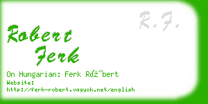 robert ferk business card